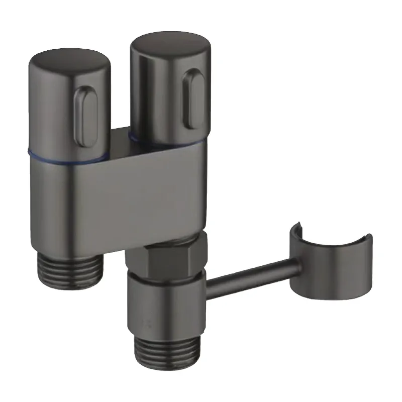 LA FONZA BIDET VALVE BLT0324-LFBR7918209-1B Brushed Grey BRASS TOILET ACCESSORIES 6 WAY